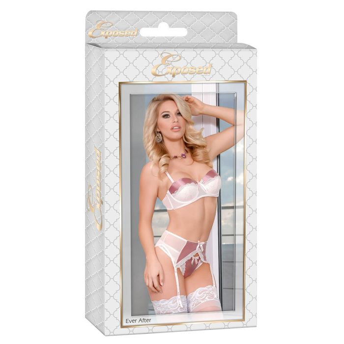 Conjunto de Lencería Exposed Azul Crema (S/M) 0 Conjunto de Lencería Exposed Azul Crema (S/M) 0