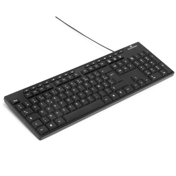 Teclado - BLUESTORK - MEDIA OFFICE - Con cable - Azerty - Compatible con Windows - Negro 1 Teclado - BLUESTORK - MEDIA OFFICE - Con cable - Azerty - Compatible con Windows - Negro 1