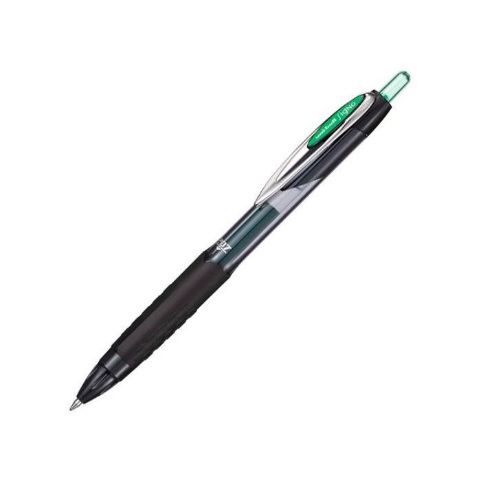 Uni-Ball Umn-207E Bolígrafo Roller Signo Retráctil Tinta Gel Verde 0.7mm (12 Unidades) 72% Plástico Reciclado (12 Unidades)