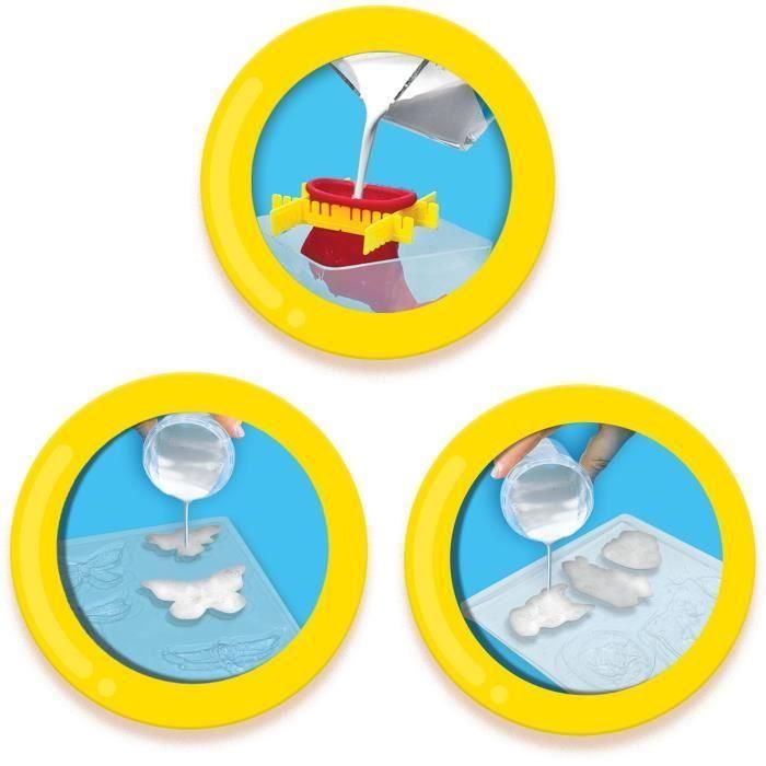 SES Creative Kit 3 en 1 de Moldeado y Pintura - Figuras de Yeso Animales con 12 Colores y Brillo 2