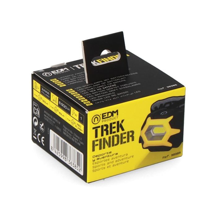 Edm Linterna frontal led trek finder 1w 120 lm luz fría 6500k 3xaaa (pilas incluidas) 4