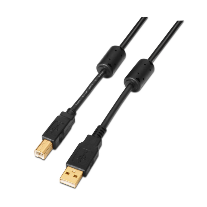 Aisens Cable Usb 2.0 Impresora Alta Calidad Con Ferrita Tipo A-M - B-M Negro 2,0M Aisens Cable Usb 2.0 Impresora Alta Calidad Con Ferrita Tipo A-M - B-M Negro 2,0M