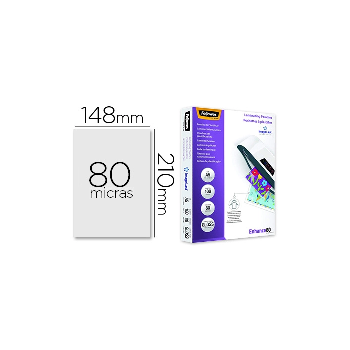 Fellowes Fundas De Plastificar 80 Micras A5 Brillo Pack 100 Ud 0 Fellowes Fundas De Plastificar 80 Micras A5 Brillo Pack 100 Ud 0
