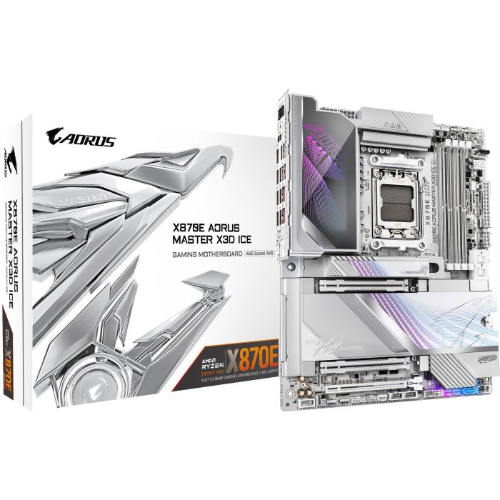 Gigabyte X870E AORUS MASTER X ICE Placa Base ATX DDR5 para AMD AM5 0 Gigabyte X870E AORUS MASTER X ICE Placa Base ATX DDR5 para AMD AM5 0
