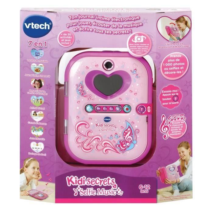 VTech Kidisecrets Selfie Music Rose - Diario musical electrónico con reproductor MP3 para niñas de 6 a 12 años 1 VTech Kidisecrets Selfie Music Rose - Diario musical electrónico con reproductor MP3 para niñas de 6 a 12 años 1