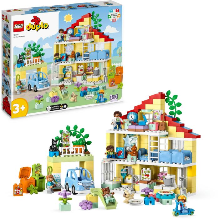 LEGO Duplo 10994 Casa Familiar 3en1 Juego de Construcción para Niños y Niñas a Partir de 3 Años con 218 Piezas Multicolor 8