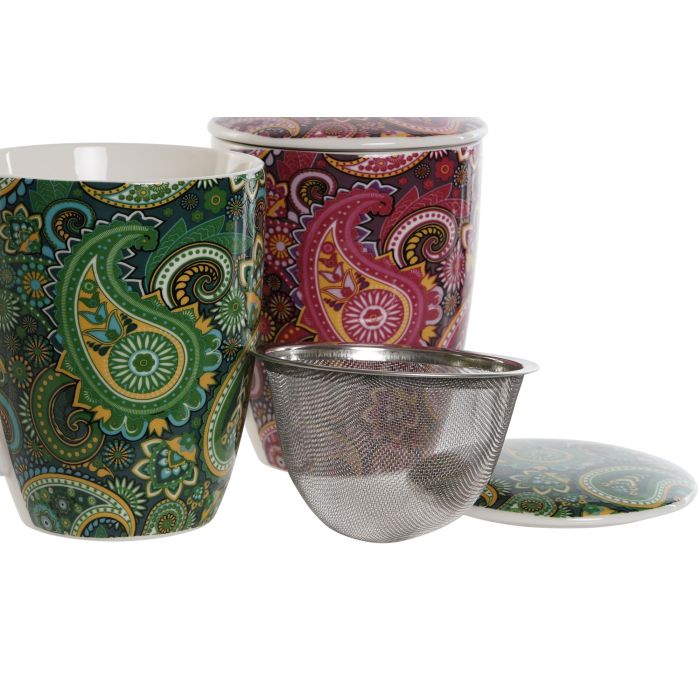 Mug Infusiones Moderno DKD Home Decor Lila Turquesa 6 x 10.5 x 8.3 cm (2 Unidades) 1 Mug Infusiones Moderno DKD Home Decor Lila Turquesa 6 x 10.5 x 8.3 cm (2 Unidades) 1