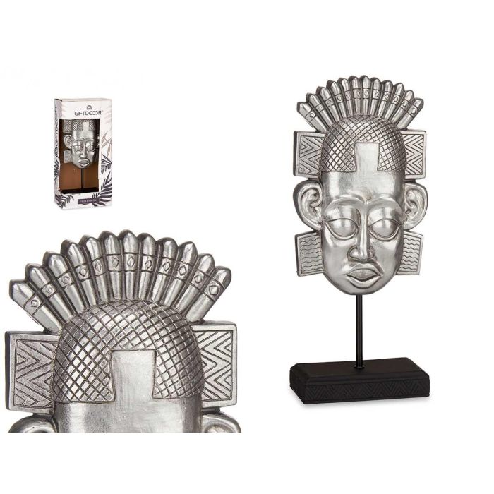 Cabeza Indio con Base Plata Giftdecor 17.5x36x10.5 cm - Poliresina (4 Unidades) Cabeza Indio con Base Plata Giftdecor 17.5x36x10.5 cm - Poliresina (4 Unidades)