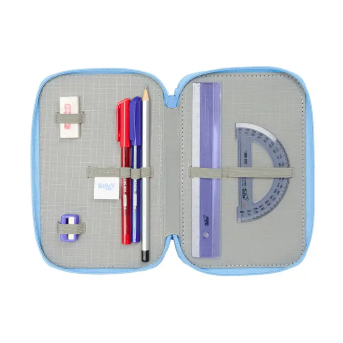 Safta Plumier Triple Bluey "Let's Play" 37 Piezas 12,5x19,5x5,5 cm 3