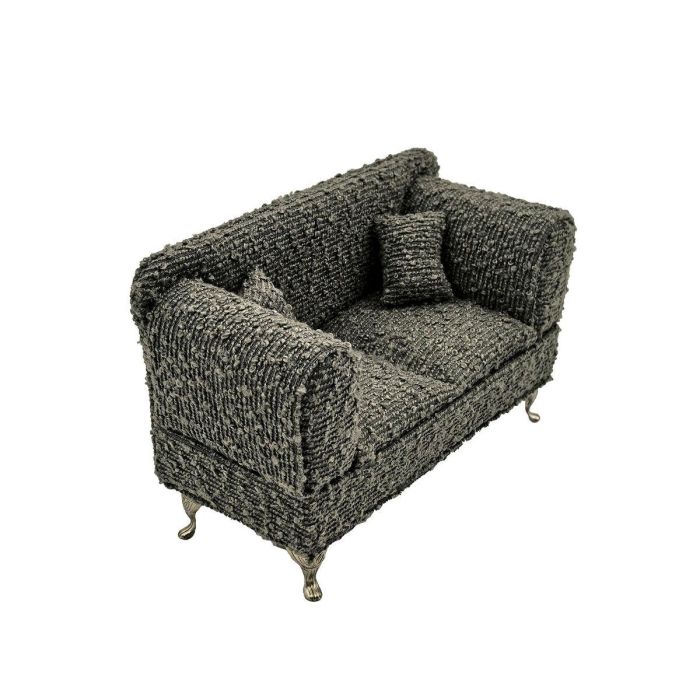 Caja-Joyero Versa Gris Poliéster Metal Espejo Madera MDF 9,5 X 12,5 X 23,5 CM Sofá 2 Caja-Joyero Versa Gris Poliéster Metal Espejo Madera MDF 9,5 X 12,5 X 23,5 CM Sofá 2