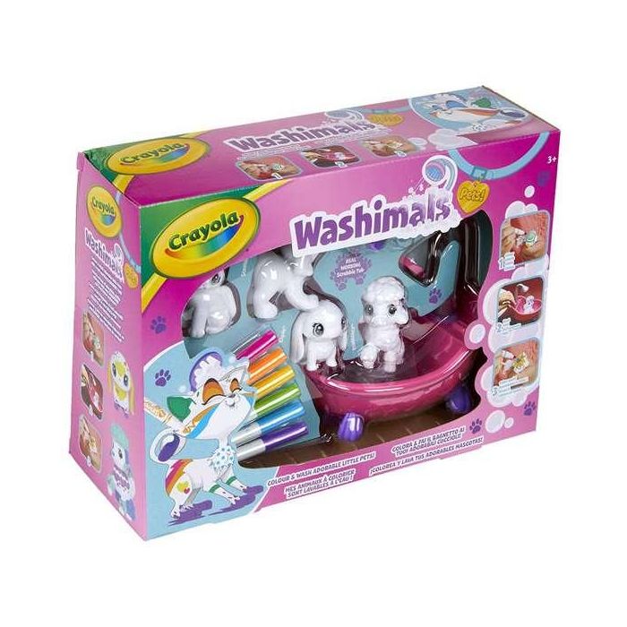 Crayola Bañera Washimals con 4 Mascotas Flocadas Decorables: Lava, Personaliza y Recrea. Juego Creativo +3 Años (32,5x11,5x24 cm) 15 Crayola Bañera Washimals con 4 Mascotas Flocadas Decorables: Lava, Personaliza y Recrea. Juego Creativo +3 Años (32,5x11,5x24 cm) 15