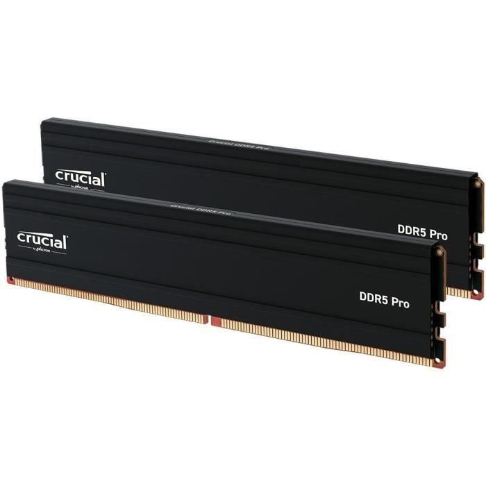 Memoria RAM CRUCIAL DDR5 PRO - Kit de 128 GB (2 x 64 GB) - 5600 MT/s - CL46 1 Memoria RAM CRUCIAL DDR5 PRO - Kit de 128 GB (2 x 64 GB) - 5600 MT/s - CL46 1