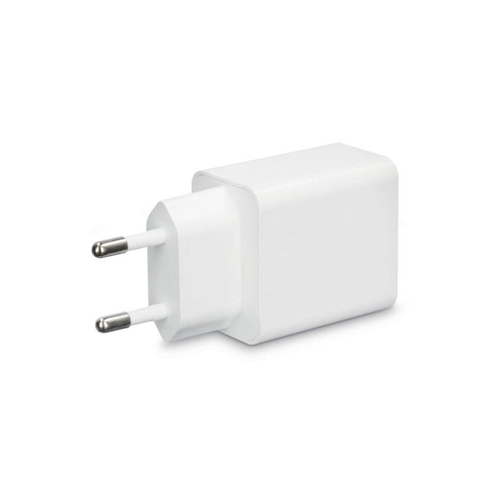 Cargador de Pared KSIX 2 USB 2.4A Blanco 1 Cargador de Pared KSIX 2 USB 2.4A Blanco 1