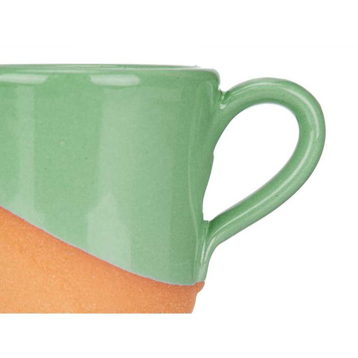 Taza Cafe Barro 80Ml Asa Verde La Dehesa 8X5CM (24 Unidades) 3 Taza Cafe Barro 80Ml Asa Verde La Dehesa 8X5CM (24 Unidades) 3