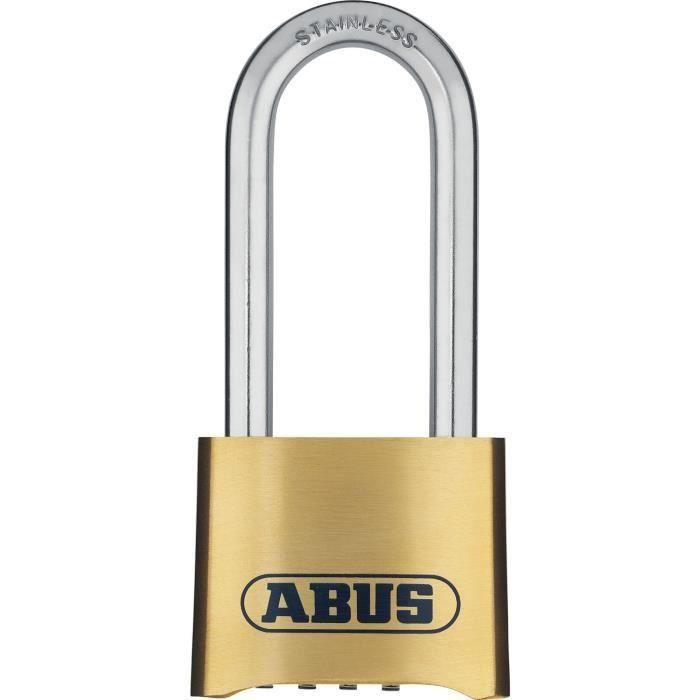 ABUS 180IB/50HB63 B/DFNLI Candado combinado con código numérico, cuerpo de latón forjado y mango de acero inoxidable 0 ABUS 180IB/50HB63 B/DFNLI Candado combinado con código numérico, cuerpo de latón forjado y mango de acero inoxidable 0