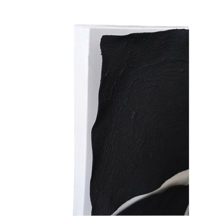DKD Home Decor Cuadro Moderno Lienzo Papel Blanco Negro 80x80x4 cm (2 Unidades) 1
