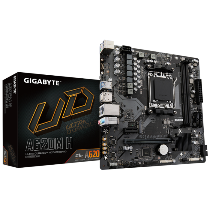 GIGABYTE A620M H placa base AMD A620 Zócalo AM5 micro ATX GIGABYTE A620M H placa base AMD A620 Zócalo AM5 micro ATX