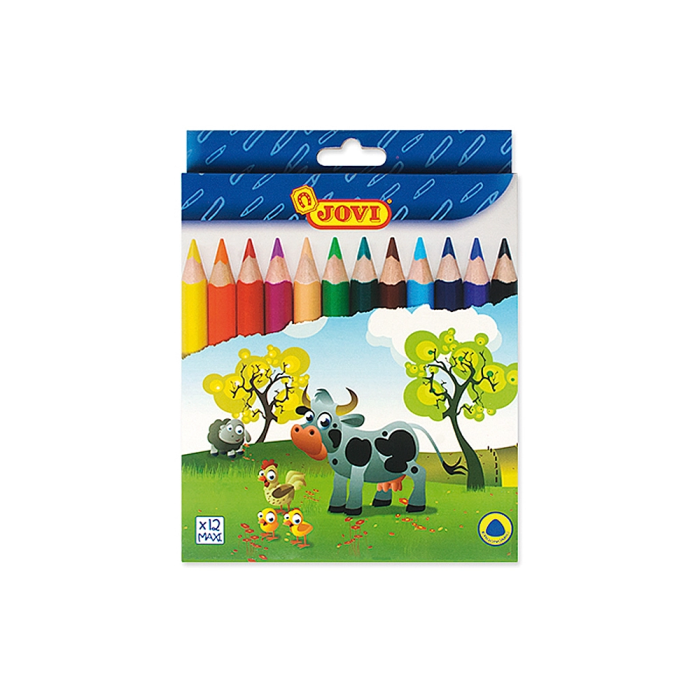 Jovi Lápices de Colores Maxi Triangulares Estuche 12 Unidades Colores Surtidos 1 Jovi Lápices de Colores Maxi Triangulares Estuche 12 Unidades Colores Surtidos 1