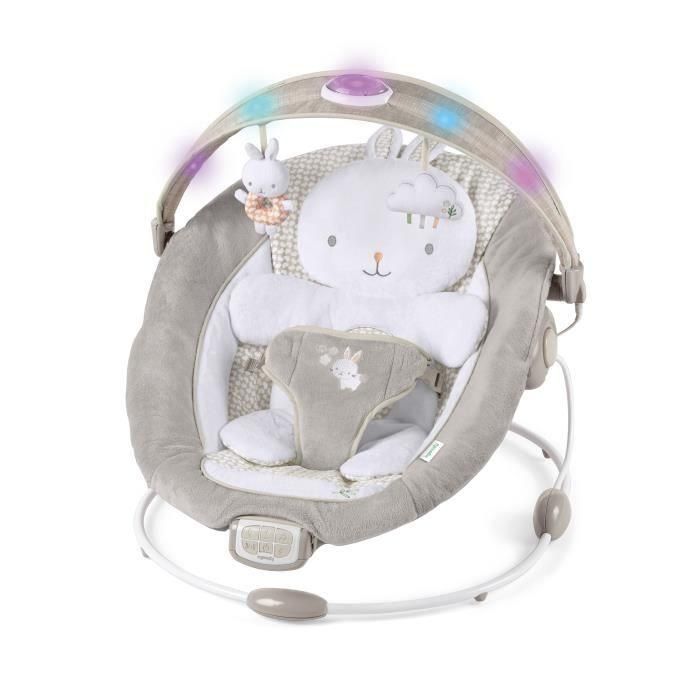 Ingenuity Tumbona para Bebé Twinkle Tails Light Up, Transat con Arco de Conejos Iluminado, Sonido, Luz y Suave Asiento Profundo de Felpa para Calmar 0 Ingenuity Tumbona para Bebé Twinkle Tails Light Up, Transat con Arco de Conejos Iluminado, Sonido, Luz y Suave Asiento Profundo de Felpa para Calmar 0