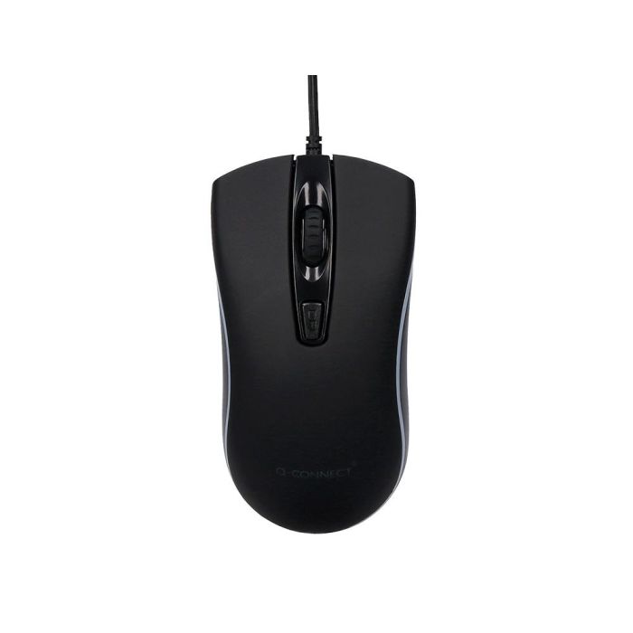 Raton Q-Connect Gaming Optico Con Cable 800-1200-1600 Dpi 4 Botones Iluminacion Led Negro