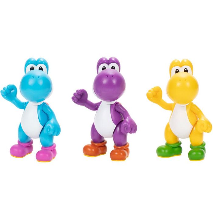 Blister 3 figuras Yoshi Super Mario Bros 10cm 2