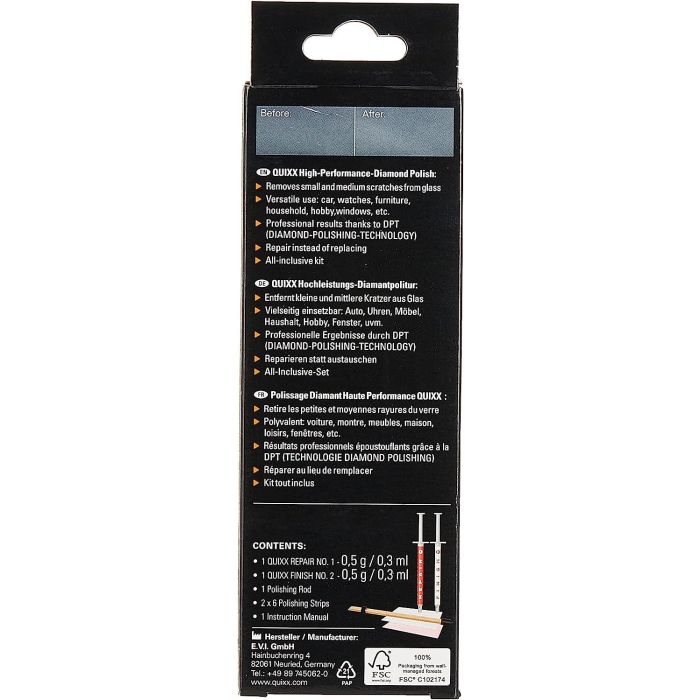 Quixx QQ10172 Eliminador Arañazos De Vidrio Con Tecnología Diamond-Polishing-Technology 4