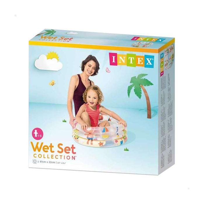 Intex Piscina Hinchable 3 Aros Animales con Suelo Hinchable para Niños 1-3 Años (61x22 cm, 28 Litros) 2