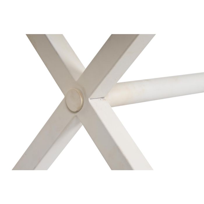 DKD Home Decor Mesa Comedor Moderno Blanco Dorado 90 x 76 x 180 cm 3