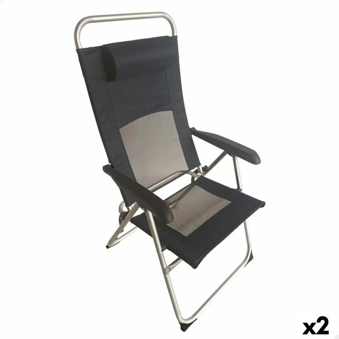 Silla de Playa Aktive 48 x 114 x 63 cm