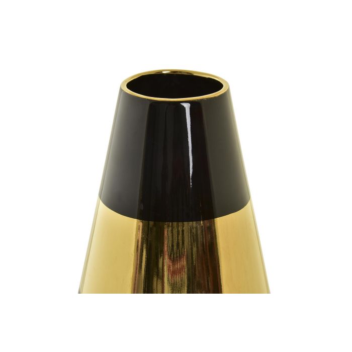 DKD Home Decor Jarrón Moderno Decorativo Bicolor en Porcelana Dorada 19 x 35 x 19 cm 1 DKD Home Decor Jarrón Moderno Decorativo Bicolor en Porcelana Dorada 19 x 35 x 19 cm 1