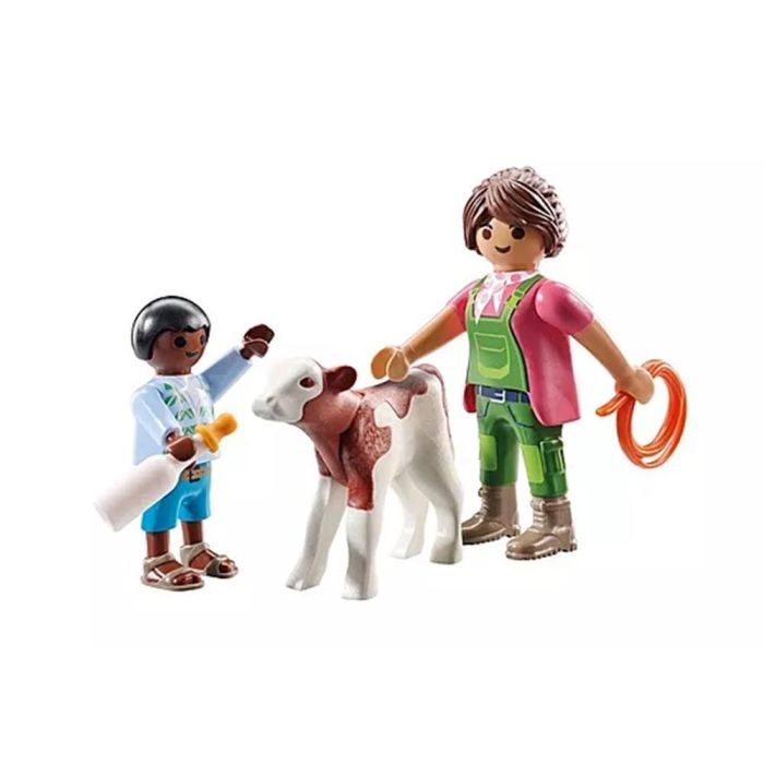 Playmobil - Granjera Con Ternero 2 Playmobil - Granjera Con Ternero 2