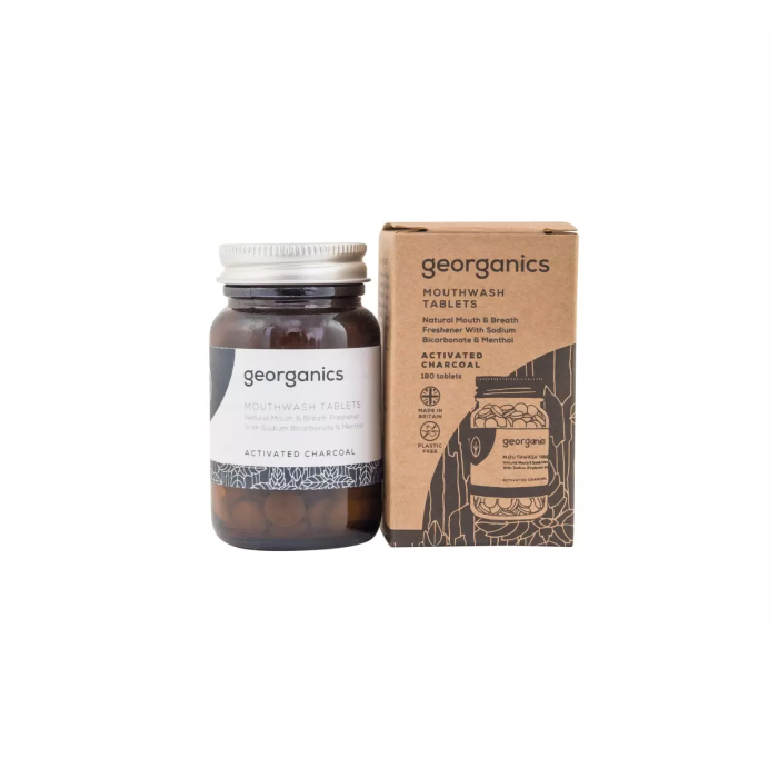 Georganics Enjuague Bucal En Pastillas Carbon Activo 180 Unidades