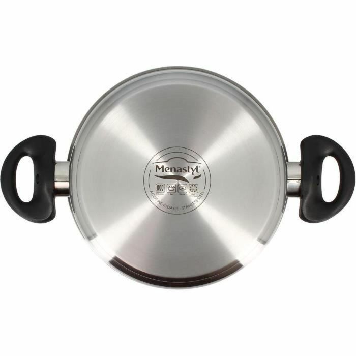 Menastyl MEN1725994322252 Horno Holandés de 20 cm en Acero Inoxidable, Apto para Todo Tipo de Fuegos e Inducción 2 Menastyl MEN1725994322252 Horno Holandés de 20 cm en Acero Inoxidable, Apto para Todo Tipo de Fuegos e Inducción 2
