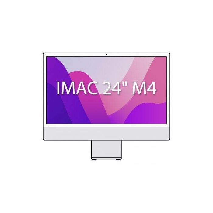 Apple iMac 24" Retina 4,5K / M4 10-Core CPU/ 16Gb/ 256Gb SSD/ 10-Core GPU/ Cristal Nanotexturizado/ Plata