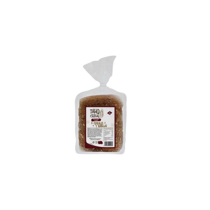 TAHO CEREAL Pan de Molde Integral 5 Cereales y Semillas, 400g, Vegano y Sin Lactosa