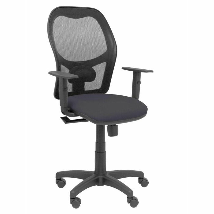 PIQUERAS Y CRESPO Silla Alocen malla negra asiento bali gris oscuro brazos regulables PIQUERAS Y CRESPO Silla Alocen malla negra asiento bali gris oscuro brazos regulables