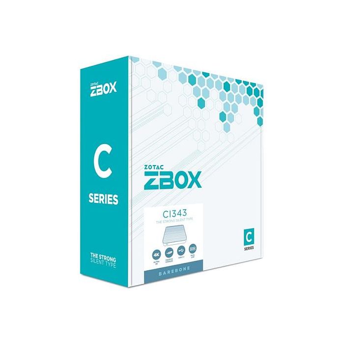 Zotac ZBOX CI343 NANO Mini-PC Barebone Intel N100 2xDDR5 SODIMM SATA M.2 6