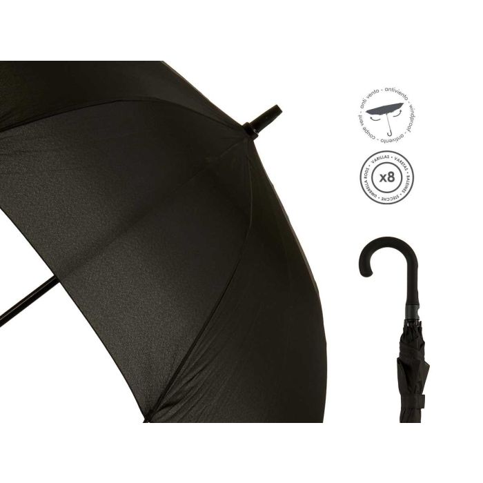 Paraguas Mango Negro Arte Regal - 107x107x84 cm, Diámetro 39 pulgadas (24 Unidades) 3 Paraguas Mango Negro Arte Regal - 107x107x84 cm, Diámetro 39 pulgadas (24 Unidades) 3