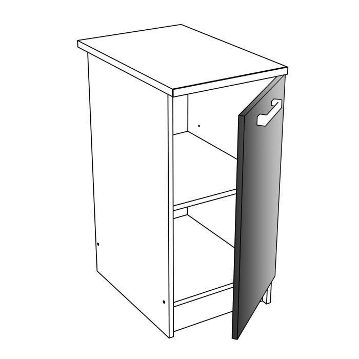 START Mueble bajo de cocina L 40 cm - Blanco brillo 2 START Mueble bajo de cocina L 40 cm - Blanco brillo 2