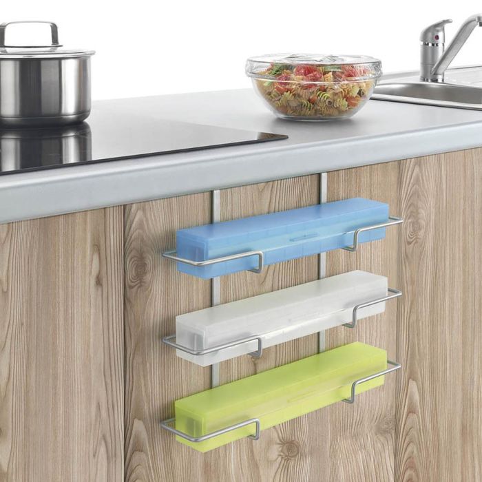 Metaltex Soporte triple de puerta para film/aluminio Galileo 36x9x30cm 3 Metaltex Soporte triple de puerta para film/aluminio Galileo 36x9x30cm 3