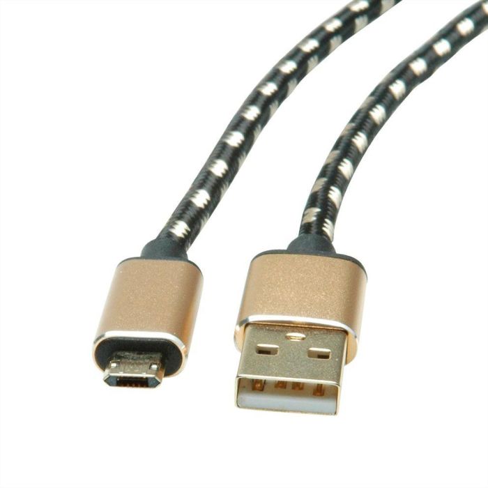 ROLINE GOLD USB 2.0 Kabel Typ A ST - Micro B ST reversibel 0,8m 3 ROLINE GOLD USB 2.0 Kabel Typ A ST - Micro B ST reversibel 0,8m 3
