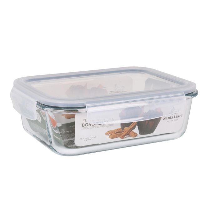 Fiambrera Hermética Santa Clara Transparente Rectangular 1,5 L (6 Unidades) 4 Fiambrera Hermética Santa Clara Transparente Rectangular 1,5 L (6 Unidades) 4