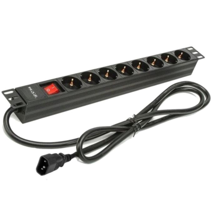 PHASAK Regleta 19" con interruptor (2M) 8 tomas - SFO C14 PHASAK Regleta 19" con interruptor (2M) 8 tomas - SFO C14