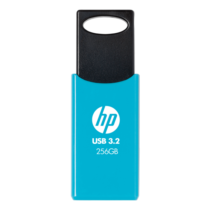 HP 712w Unidad Flash USB Tipo A de 256 GB, USB 3.2 Gen 1 (3.1 Gen 1), Velocidad de Lectura 120 MB/s, Diseño Deslizante, Color Azul