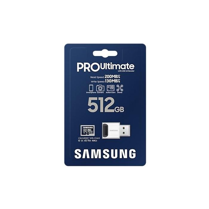 CARD 512GB Samsung PRO Ultimate microXC 200MB/s +USB-Kartenleser 5