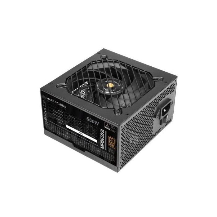 Mars Gaming MPB650SI Fuente de Alimentación ATX 650W 80 Plus Bronze Ventilador 12cm Extreme Silence AI2-RPM 7 Años Garantía