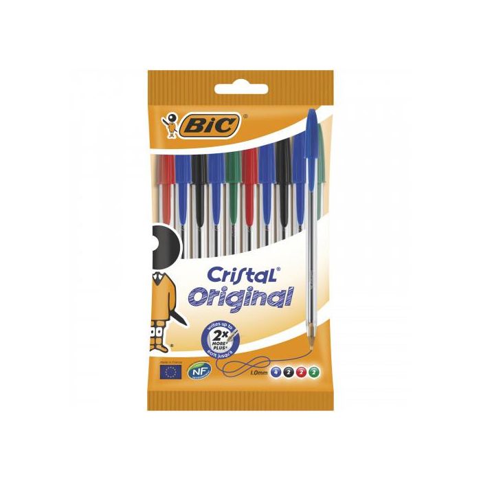 Bic Bolígrafo Original Original Colores Surtidos Azul, Rojo, Verde Y Negro Pack 10 Ud Bic Bolígrafo Original Original Colores Surtidos Azul, Rojo, Verde Y Negro Pack 10 Ud