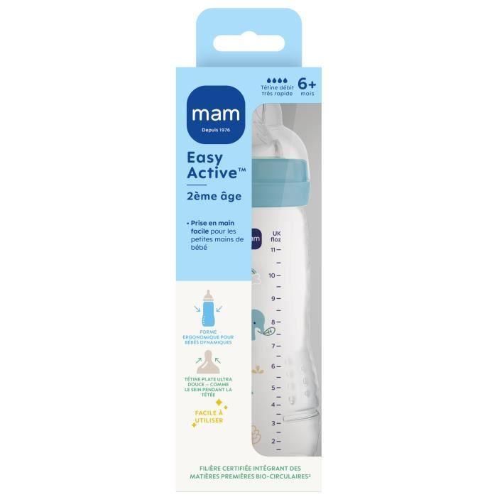 Biberón - MAM BABY - Easy Active - +6 meses - 330 ml - Tetina X flow - Ocean 2 Biberón - MAM BABY - Easy Active - +6 meses - 330 ml - Tetina X flow - Ocean 2