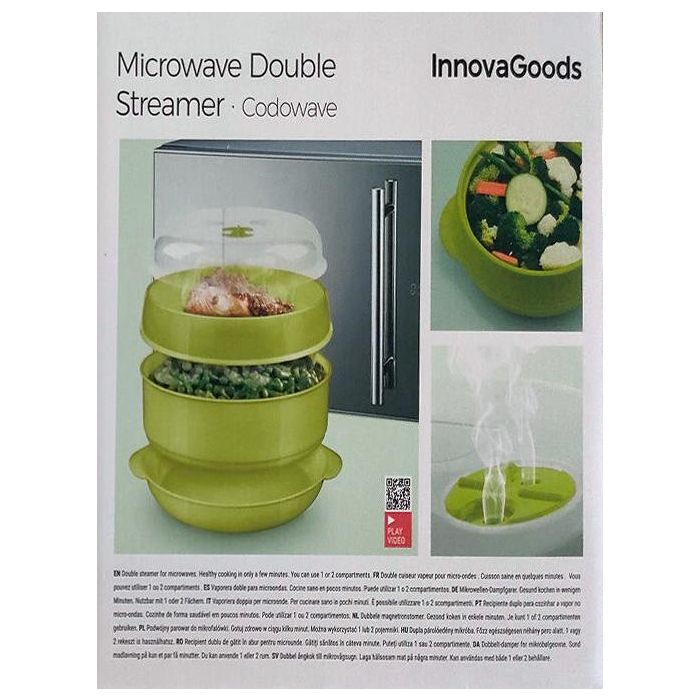 Vaporera Doble para Microondas Codowave InnovaGoods 1 Vaporera Doble para Microondas Codowave InnovaGoods 1