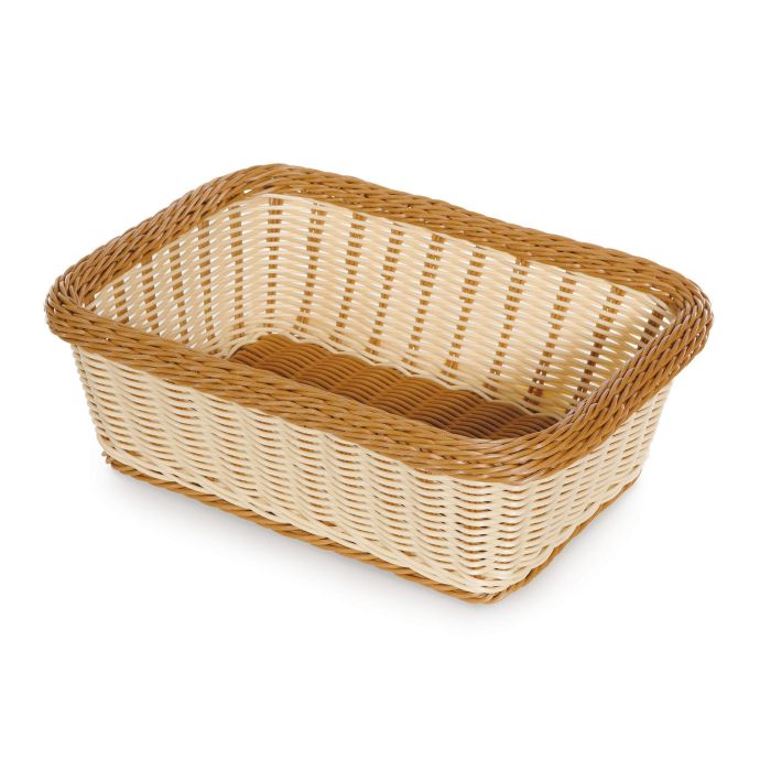 GET - WB-1518-TT - Cesta alta rectangular - 38,1 x 27,9 x 12,7 cm - Beige